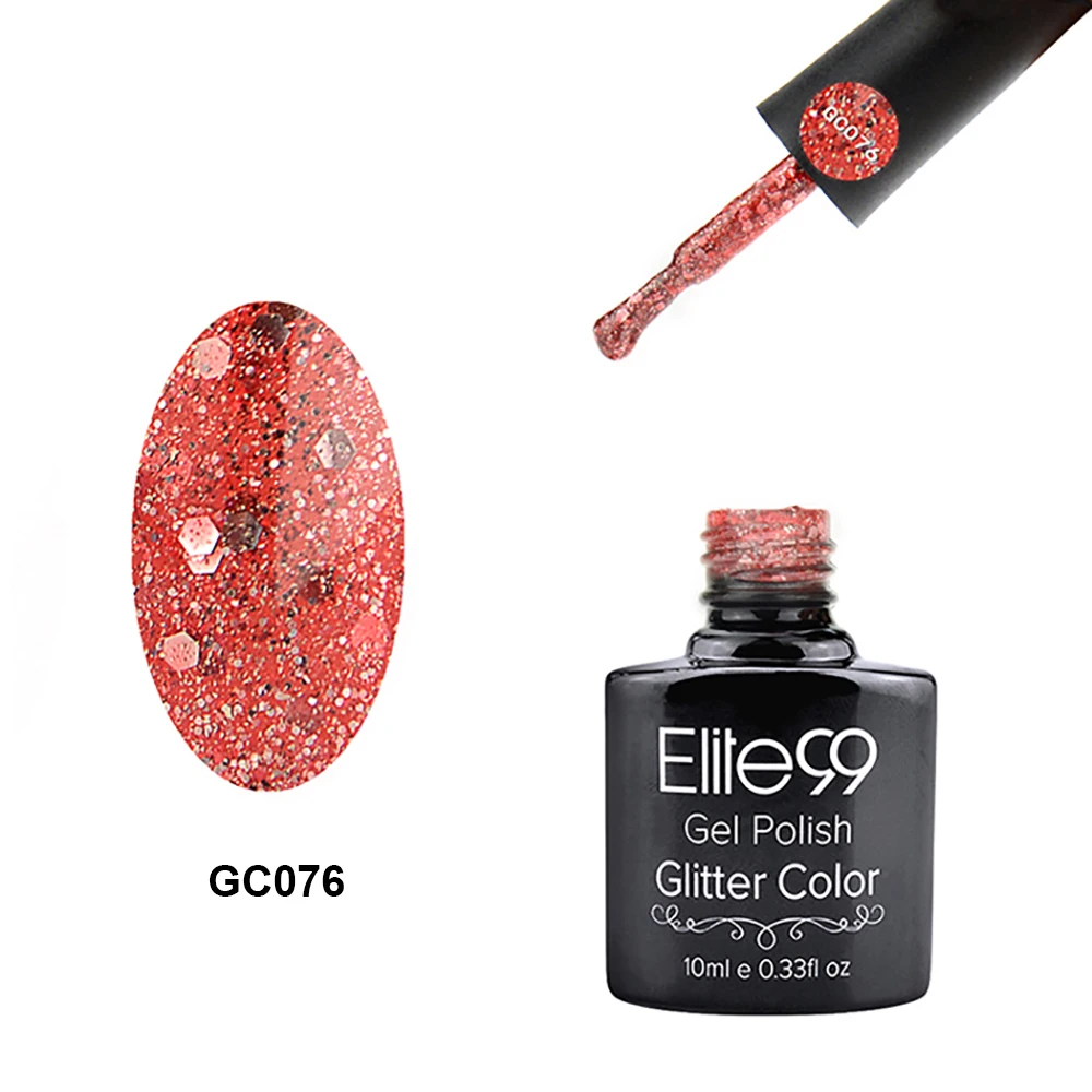 

Elite99 10ML Diamond Nail Gel Glitter LED UV Gel Manicure Shiny Sequins Soak Off Gel Nail Polish Vernis Semi Permanent Gellak