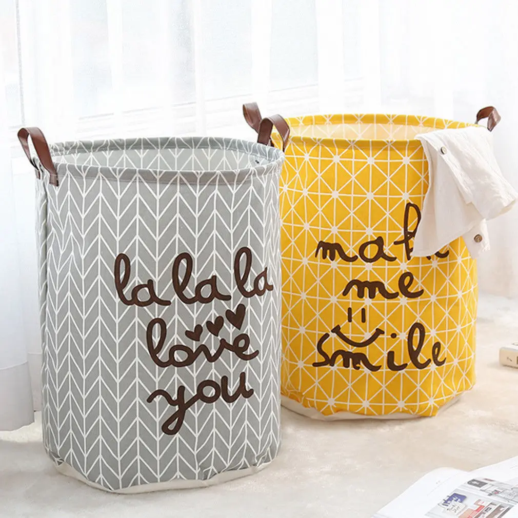 

House Storage Bag Kids Toys Dirty Clothes Basket Laundry Diamante Washing Bin