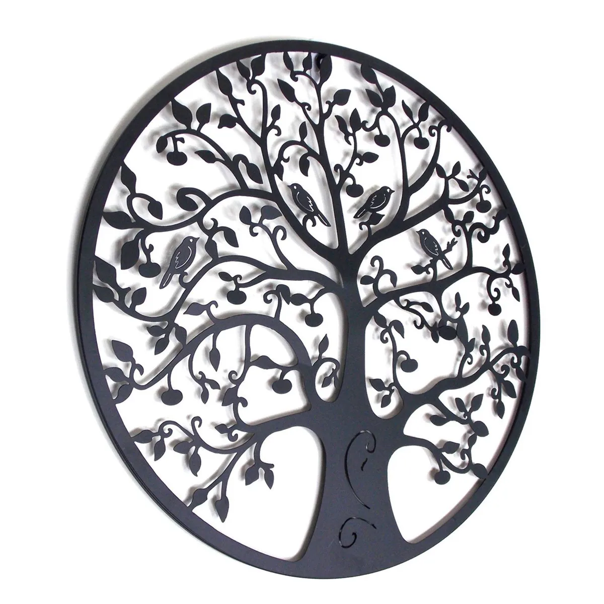Decoración redonda para colgar en la pared diámetro 60 cm Árbol de la vida hierro arte hogar Decoración de la pared del árbol de hierro Decoración redonda para colgar en la pared diámetro 60 cm Árbol de la vida hierro arte hogar Decoración de la pared del árbol de hierro