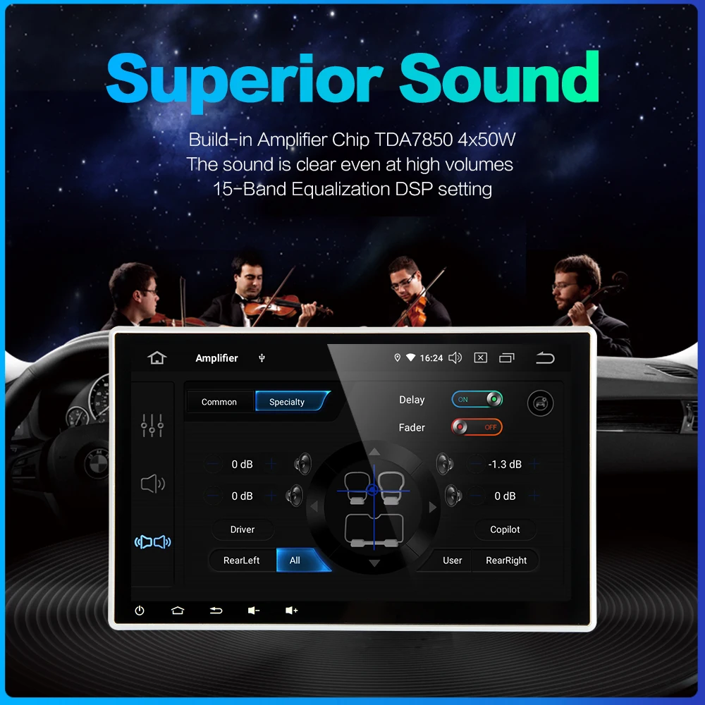 Dasaita 10," HD экран 2 Din автомагнитола Android 9,0 универсальный автомобильный стерео Мультимедиа для Nissan Bluetooth gps навигация 64G rom