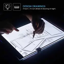 Ультра тонкий A4 светодио дный Light Pad художник татуировки трафарет табло световой короб таблице отслеживания доска для рисования Pad копию