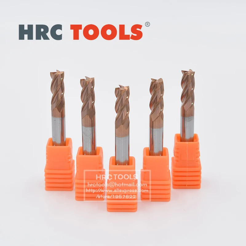 

H21-d8x30Hx8Dx75L 4F Tungsten Steel Flat Endmills TiAIN Coated Helical Edge CNC Router Bits