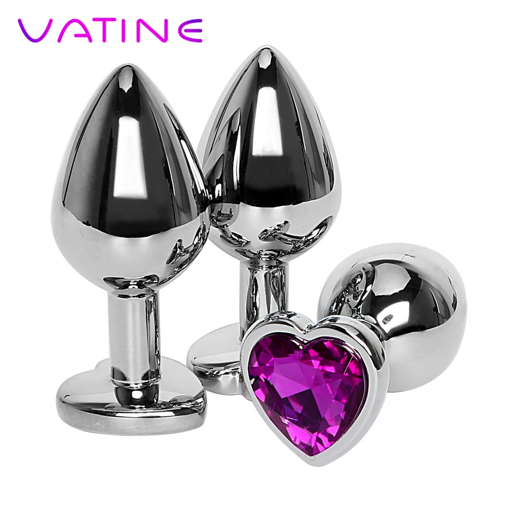 VATINE Anal Plug Prostate Massager Heart Shaped Crystal Jewelry Sex Toys For Woman Men Gay Butt Adult Products | Красота и здоровье