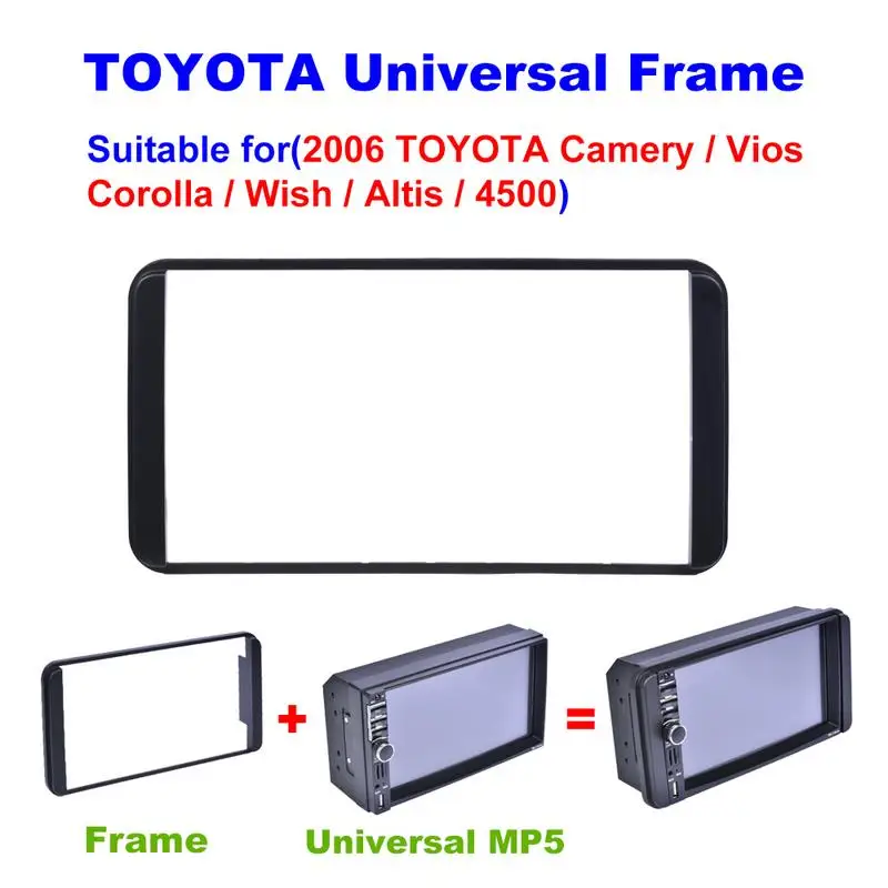 

2 din Car Auto Radio Frame 178*100mm Car Radio Frame for Toyota Corolla 2003-2006 Stereo DVD Player Surrounded Trim Panel Kit