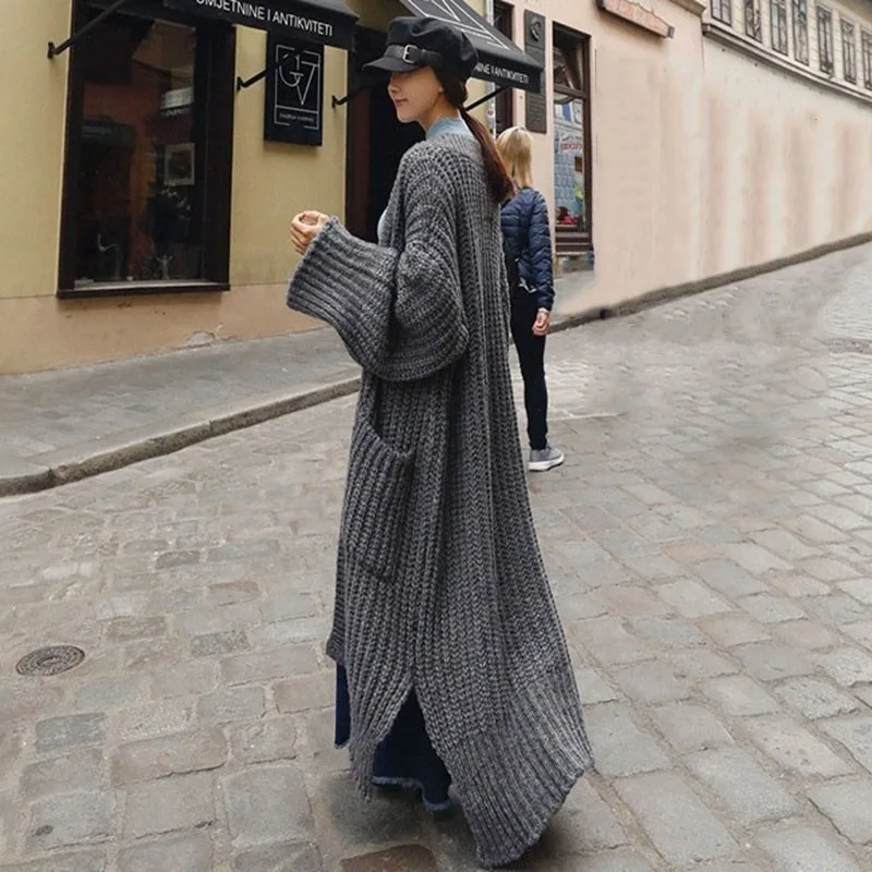 TWOTWINSTYLE Knitting Cardigan Female V Neck Long Sleeve Sweater Women Oversized Plus Thick 2019 Spring Fashion |