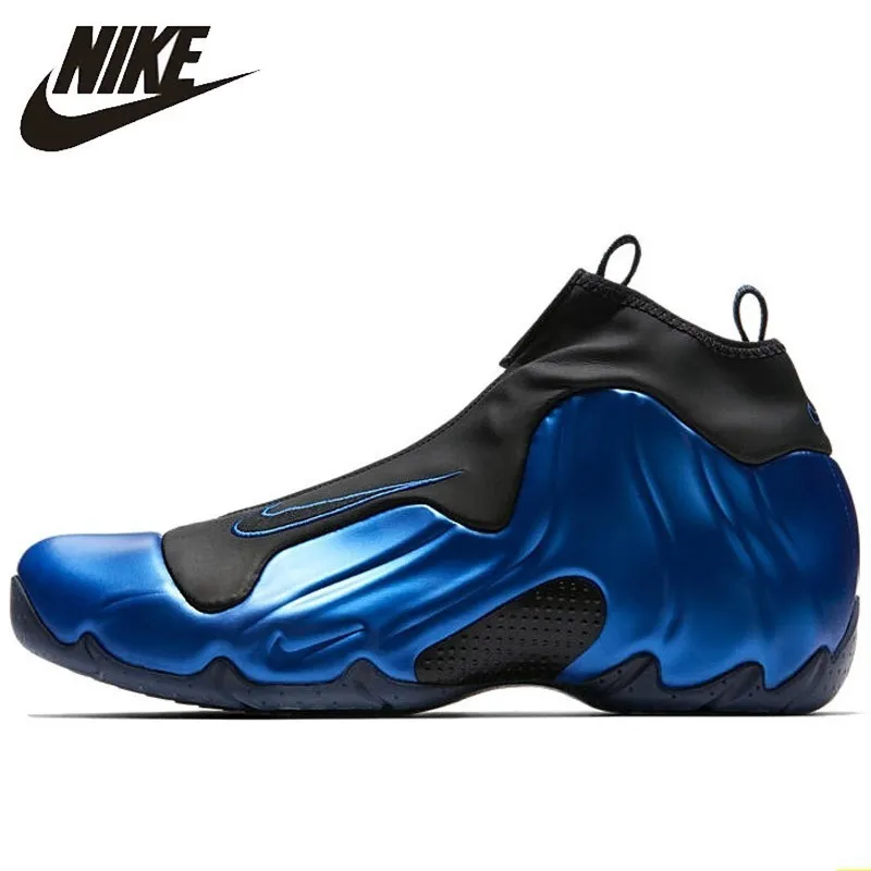 

Nike Air Flightposite Men Basketball Shoes Original Blue Wind One Increase Within Special Motion Engraved Sneakers #AO9378-500