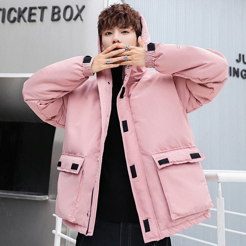 À Manteau Coton roses Hommes Coupe vent Homme 2018 Jaket Hiver Rembourré Yellow black Nouveau Vestes Capuchon Vêtements Parka EW2IY9DH