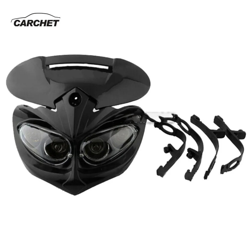 

CARCHET Creactive Motocross Headlight Headlights Four Eye Lights Cat Eye Light Ghost Face Mask Motocross Headlight For Motor New
