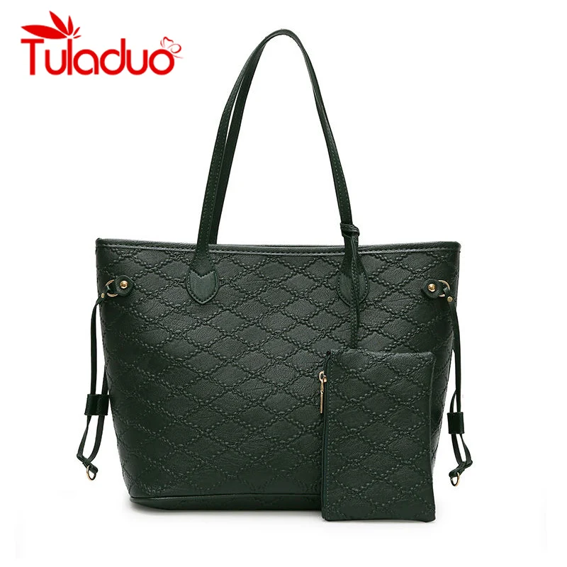 

Tuladuo Women Bags Casual Tote Female Shoulder Composite Handbags and Purse Fashion Diamond Lattice Design High Qulity Bolsa