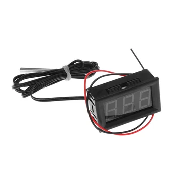 

TS-BN47 Digital Temperature Meter DC12V Digital Thermometer Temp 2m meter Probe -50~110C Detector Infrared Thermometer