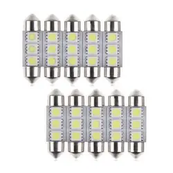 20 шт гирлянда 36 мм 5050 3Smd светодиод салона Купол C5W гирлянда лампочка