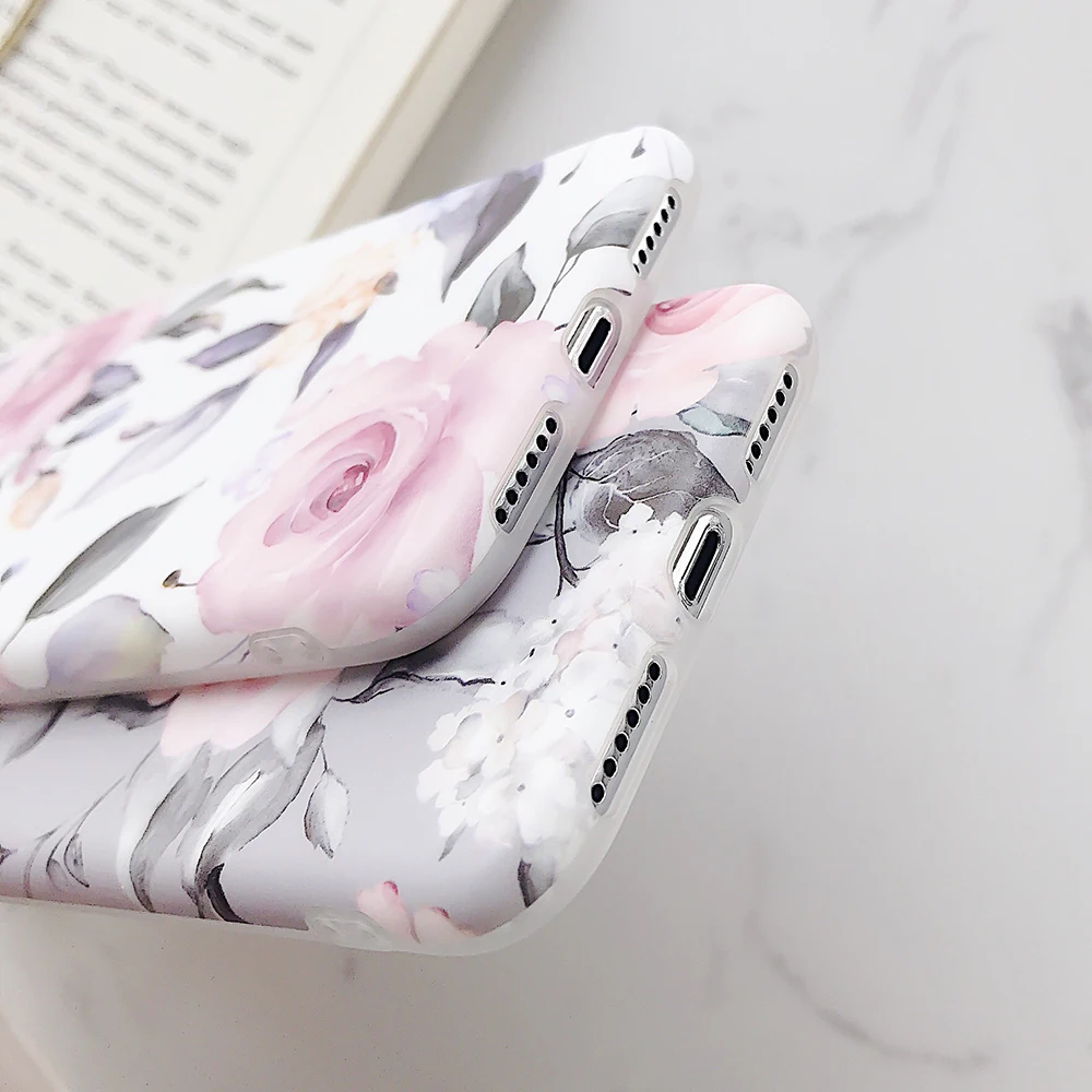 LOVECOM Beautiful Flower Cases For iPhone XS Max XR XS X 6 6S 7 8 Plus Soft IMD Protective Phone Back Cover Case Gift For Lover LOVECOM Beautiful Flower Cases For iPhone XS Max XR XS X 6 6S 7 8 Plus Soft IMD Protective Phone Back Cover Case Gift For Lover