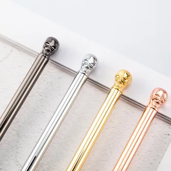 

1pc Luxury Ball Pens Novelty Skull Ballpoint Pens Metal Ball Pens For Kids Boys Gifts Office Supplies Korean Stationery