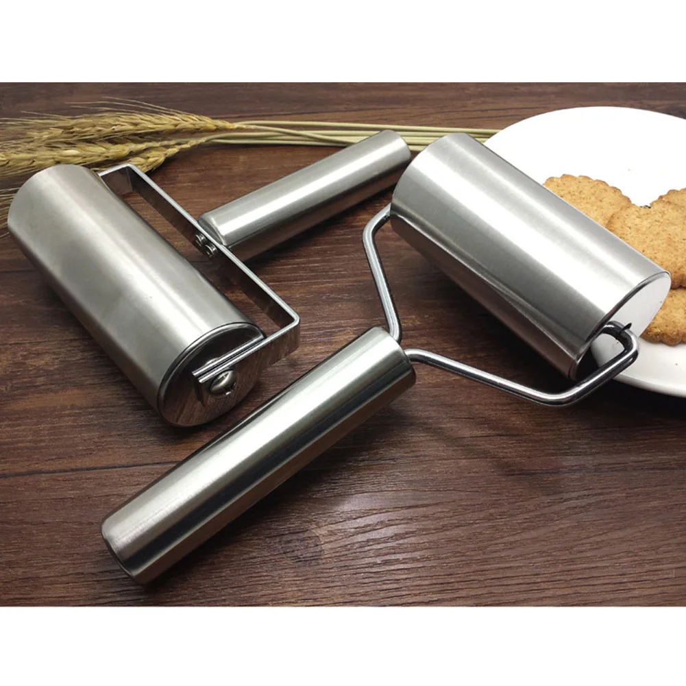 

Cookies Pizza Pasta Dough Tool Cooking Stainless Steel Multifunctional Roller Baking Rolling Pin