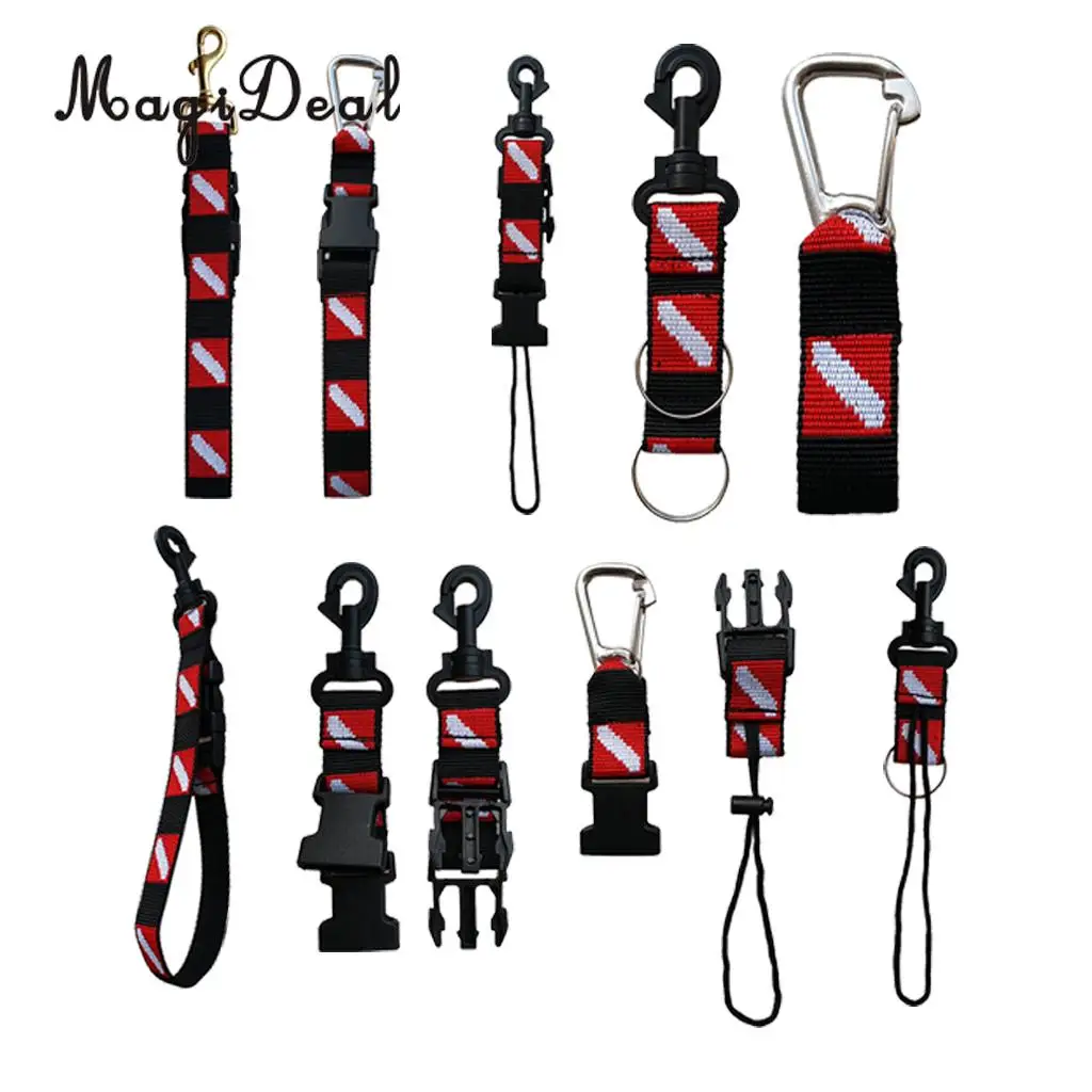 

MagiDeal Scuba Diving BCD Lanyard Equipment Holder Strap Clip & Quick Release Buckle