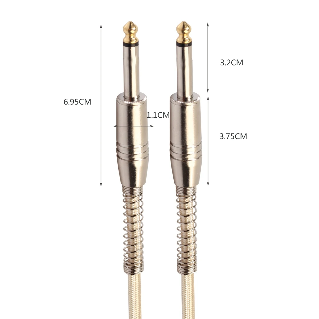 SEWS 6.35Mm аудио кабель с оплеткой моно Штекерный разъем для штекера Aux гитарного