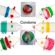 bombomda condoms for Adult Sex Toys big Particle Full Oil Condoms Vaginal G-Spot Stimulation Penis Sleeve Ribbed Dotted Condom
