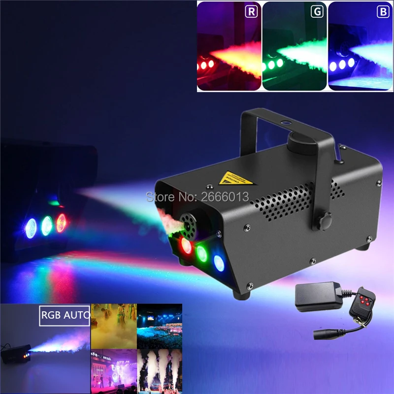 

500W LED Fog Smoke Machine ,Remote Control Fogger With LED Light ,RGB Color Smoke Ejector,LED DJ Home Party Stage Smoke Thrower