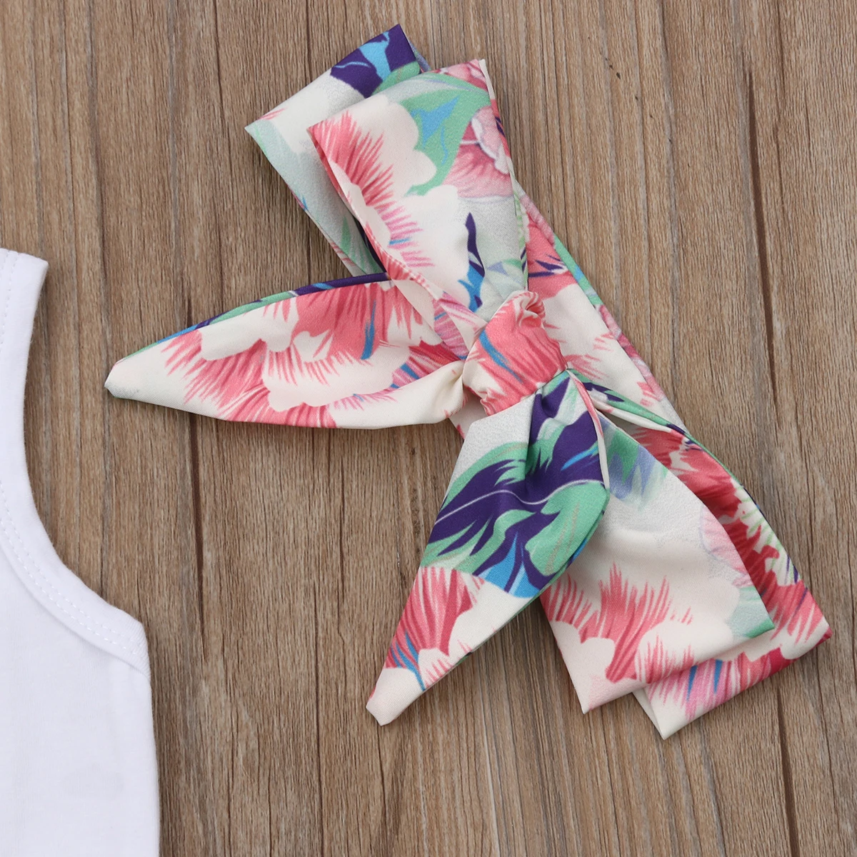 0-3Years Newborn Kis Baby Girls Floral Vest Tops+Shorts Pants+Bow Headband Clothes Set
