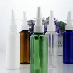 Опт пустой 100 мл пластиковый туман спрей для носа бутылки для многоразового использования, косметические баночки для капель для носа спрей
