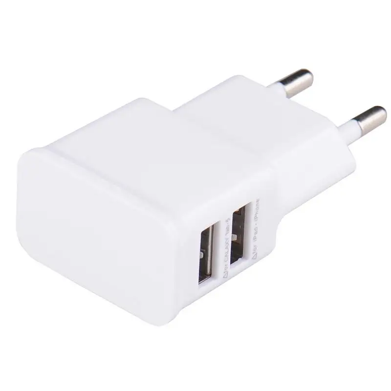 5V 1A/2A E.U Plug Dual USB Plug Universal Mobile Phone Charger Plug Wall AC Power Charger for iPhone Samsung Huawei XiaoMi