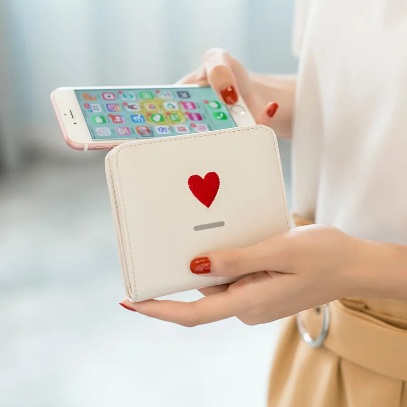 

Wallet Female Coin Purse Mini Paragraph Folding New Zipper Version Of The Ultra-thin Portefeuille Cute Purses Women Wallets