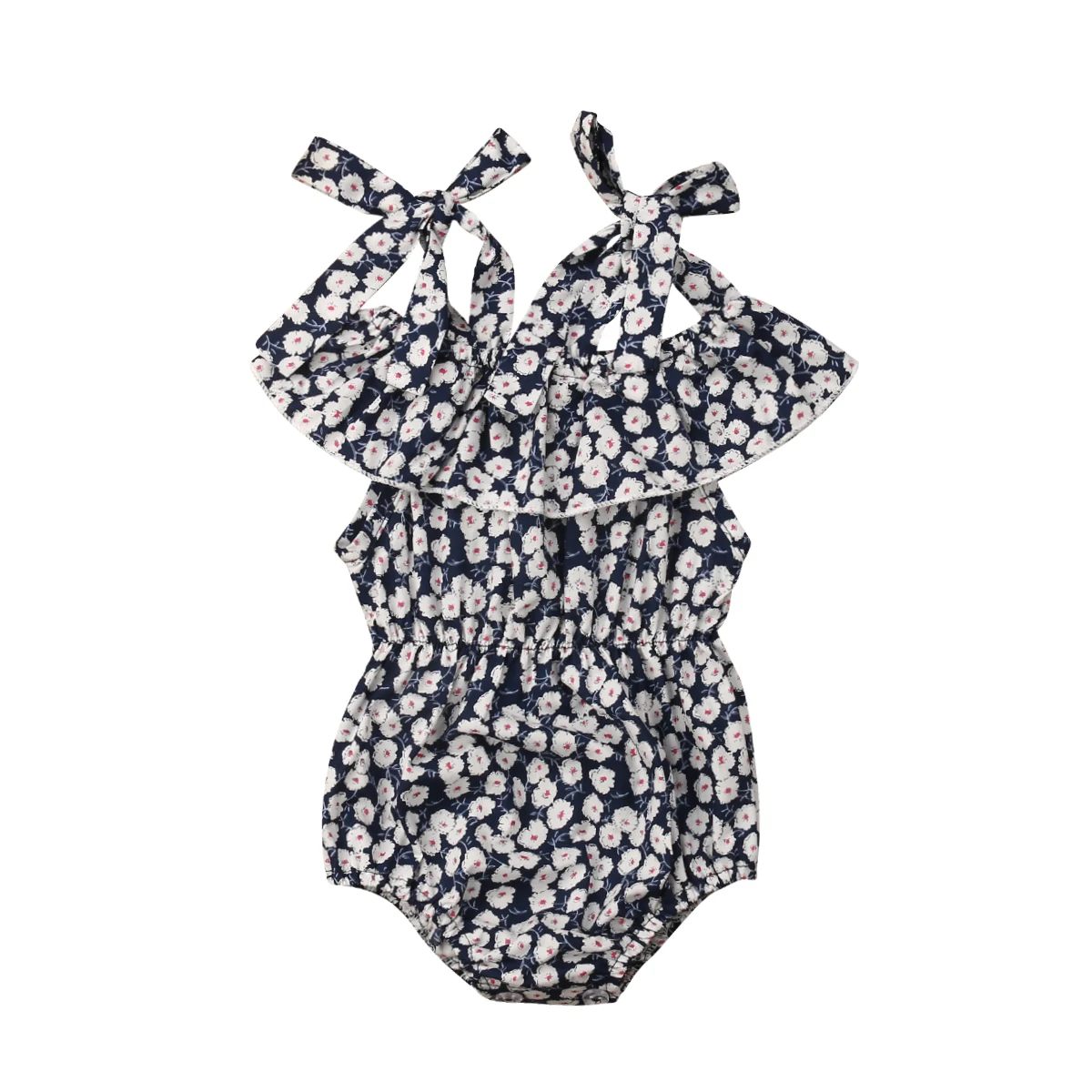 Chiffon Infant Baby Girls Floral Bodysuit Jumpsuit Summer Outfit Clothes Ruffles Cotton Off Shoulder | Детская одежда и обувь