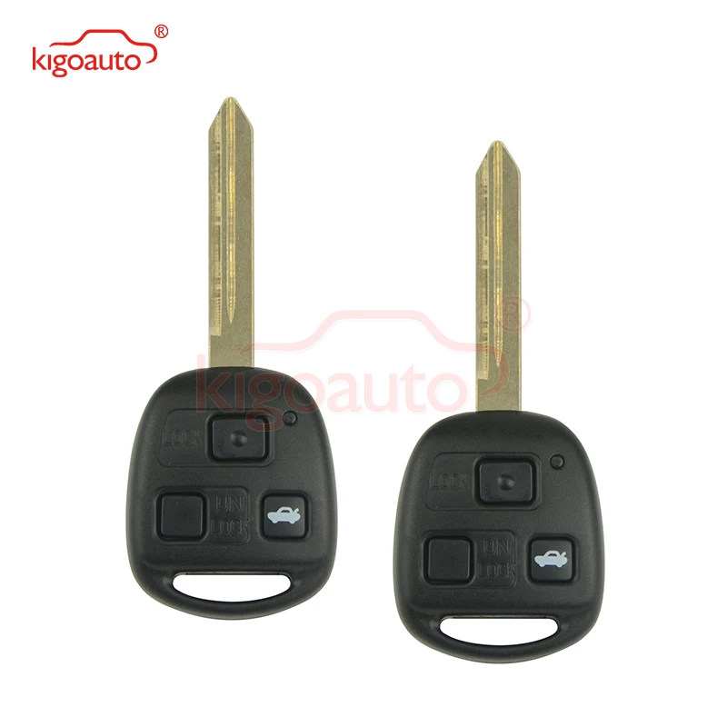

Kigoauto 2pcs 736670-A 3 button TOY47 balde 434mhz for Toyota Avensis 2004 2005 2006 2007 2008 2009 Remote key no chip