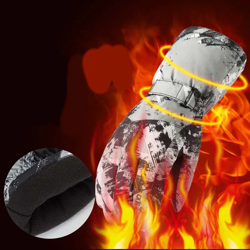 Winter voller finger zipper touch screen männer und frauen winddicht warme fleece bergsteigen ski wasserdichte handschuhe