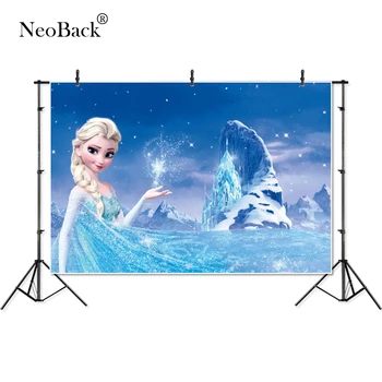 

Thin Vinyl Queen Elsa Castle Snowy Mountain baby kids children Photography Backgrounds professional indoor studio Photo Backdrop