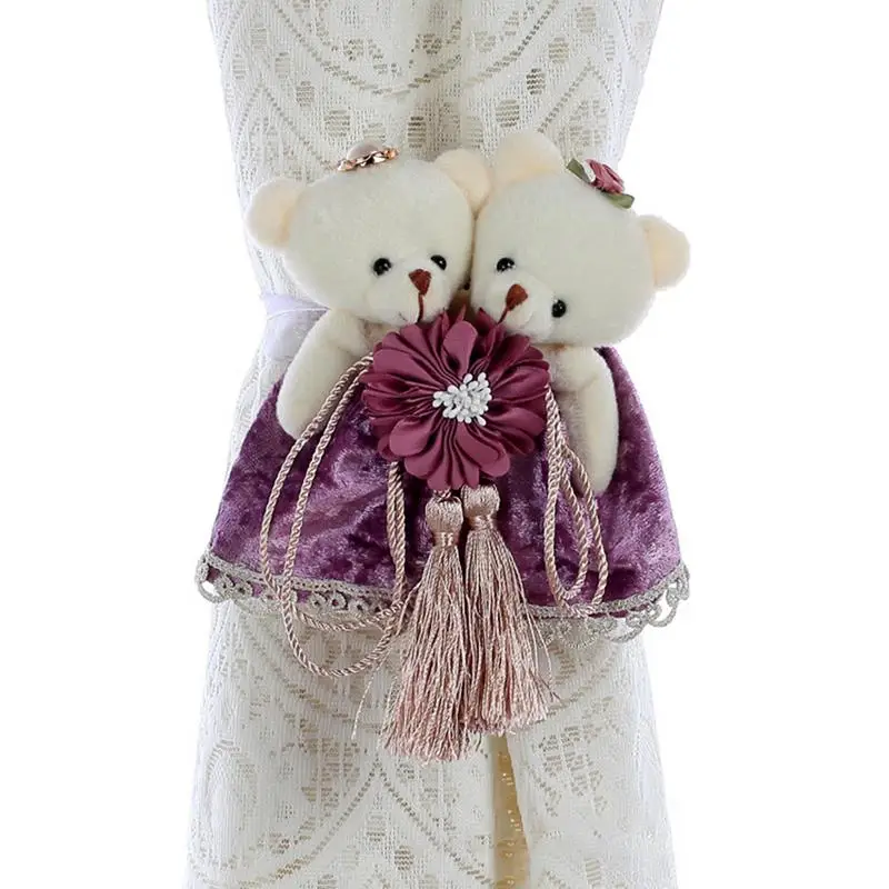

European Cartoon Bear Shaped Curtain Strap South Korea Curtain Buckle Spend Lovely Creative Curtain Accessories Curtains