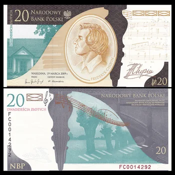 

Poland 20 Zlotych, 2009, P-181, Commemorative Note, in folder, UNC, Gift, Original