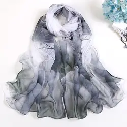 Мода 2019 г. цветочный принт пляжный шарф платок для защиты от солнца Дамский платок полупрозрачные темперамент хиджаб шарф для женщин