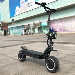 Janobike 11 дюймов внедорожный двойной привод Электрический скутер 60 в/3600 Вт Мощный складной дорожный Электрический мотоцикл-скутер для