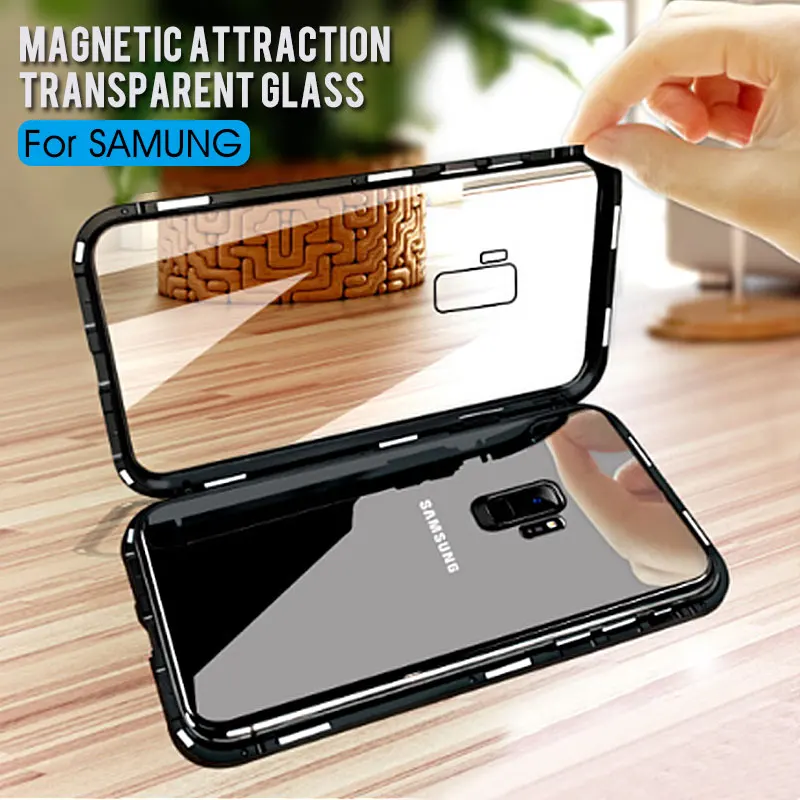 

GVU Magnetic Adsorption Phone Cases on for Samsung Galaxy S8 S9 Plus S10 Plus S10E Back Magnet Cover for Galaxy Note8 Note9 case