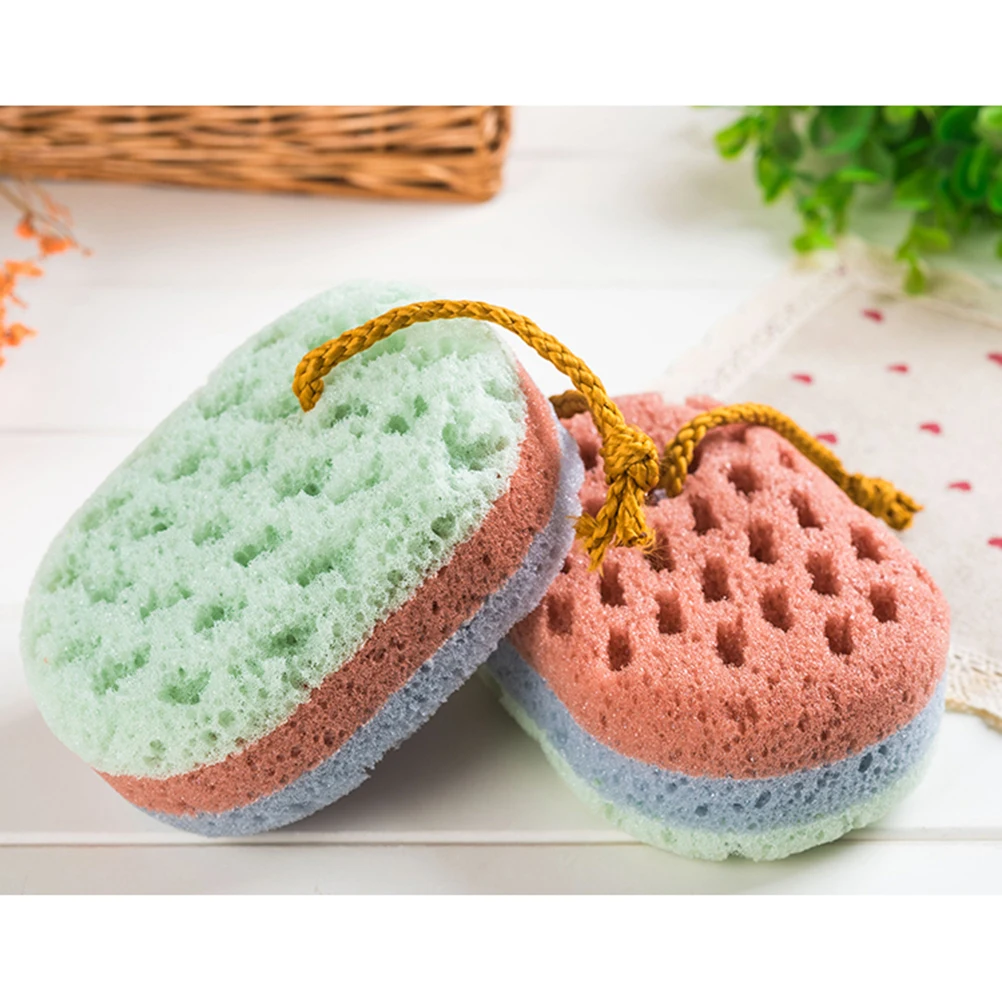 

1pc Bath Sponge For Body Cleaning Cleaner Comfortable Macarons Soft Shower Sponge Bath Sponges Pads Body Scrubbers Bathing Tools