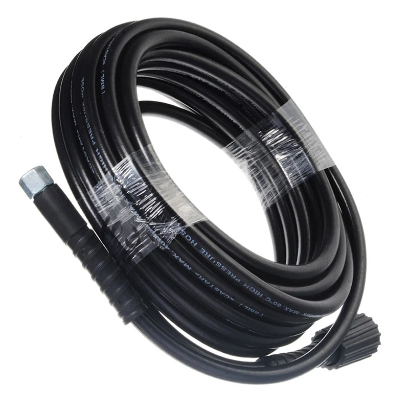 

10M M14/M22 Thread 14mm High Pressure Washer Hose Cord Pipe CarWash Hose Water Cleaning Extension Jet Wash Lance