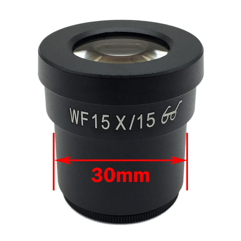 Wide Field High Eye-point WF15X Eyepiece for Stereo Microscope with or without Reticle Scale Cross Micrometer Long Eye Relief