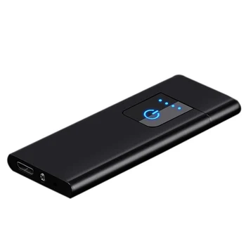 

Promotion! Electric USB Rechargeable Flameless Tesla Coil Cigarette Dual Lighter Electrophoretic black Super Cool Lighter