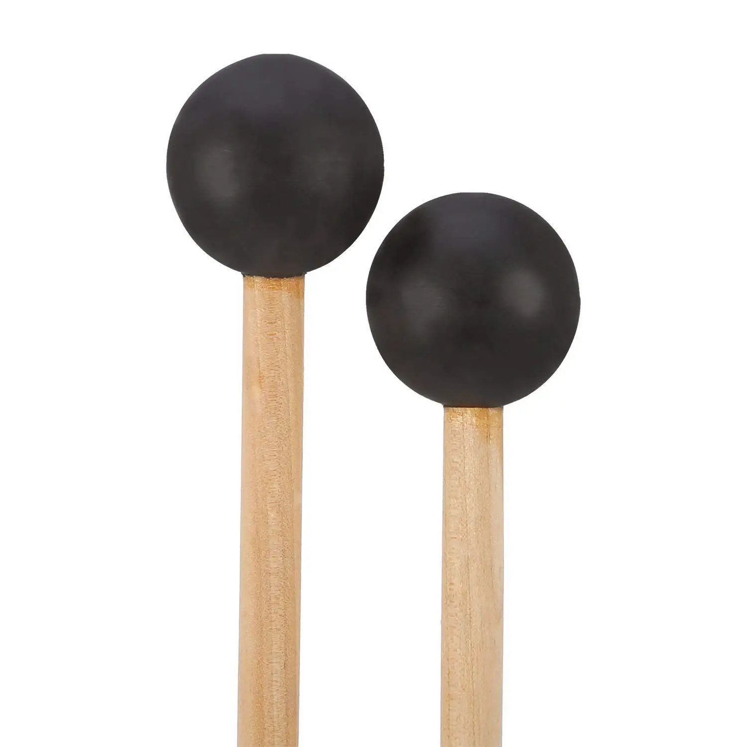Купить HOT Bell Mallets Glockenspiel палочки, резиновый молоток перкуссия с деревянной ручкой, 15 дюймов длинные (черный)