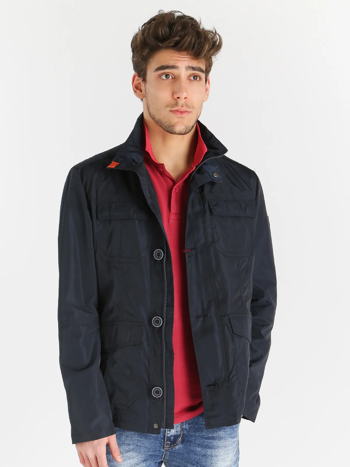 half jacket with multiple pockets