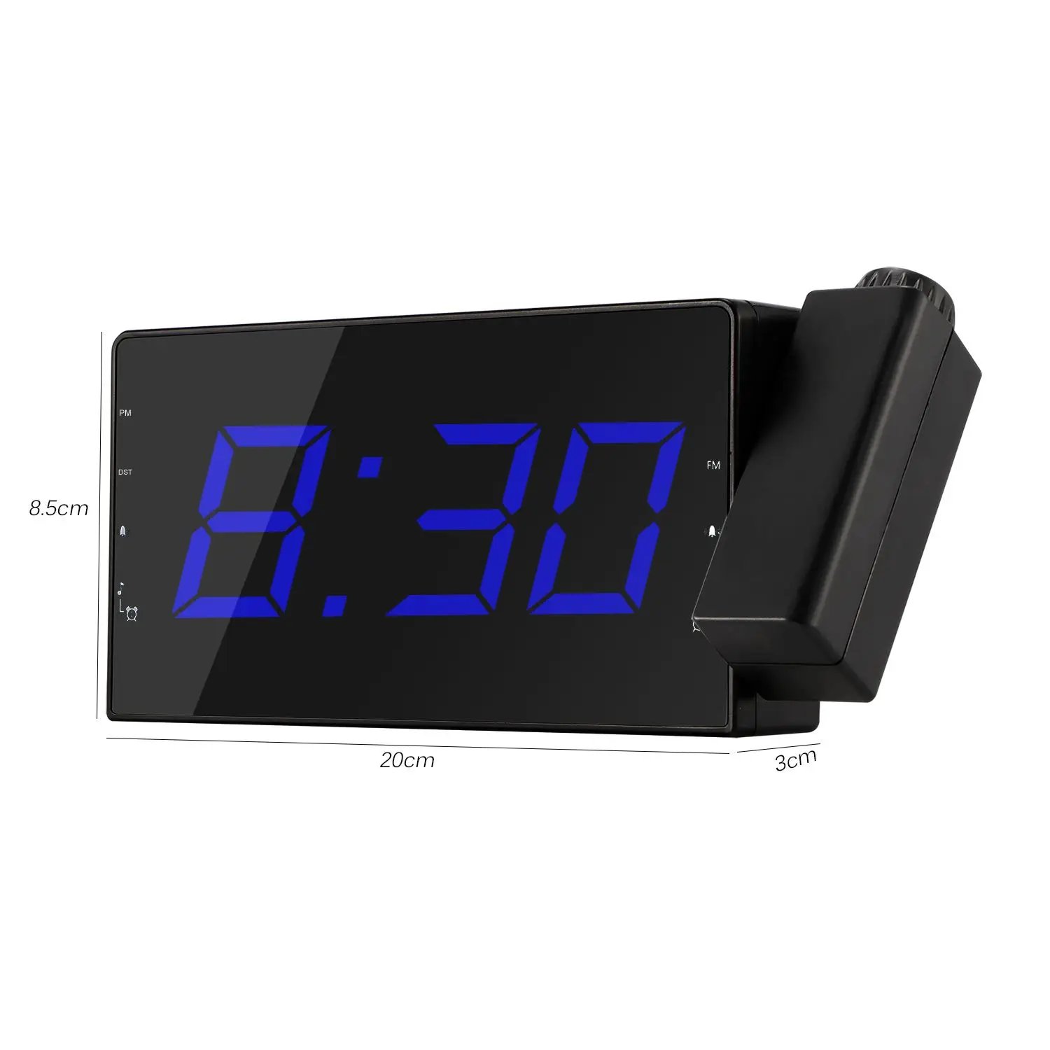 

Alarm Clock LED Digital Mirror Clocks Electronic Projector Temperature Snooze Desktop Sunrise ABS Square Timer Home Decor
