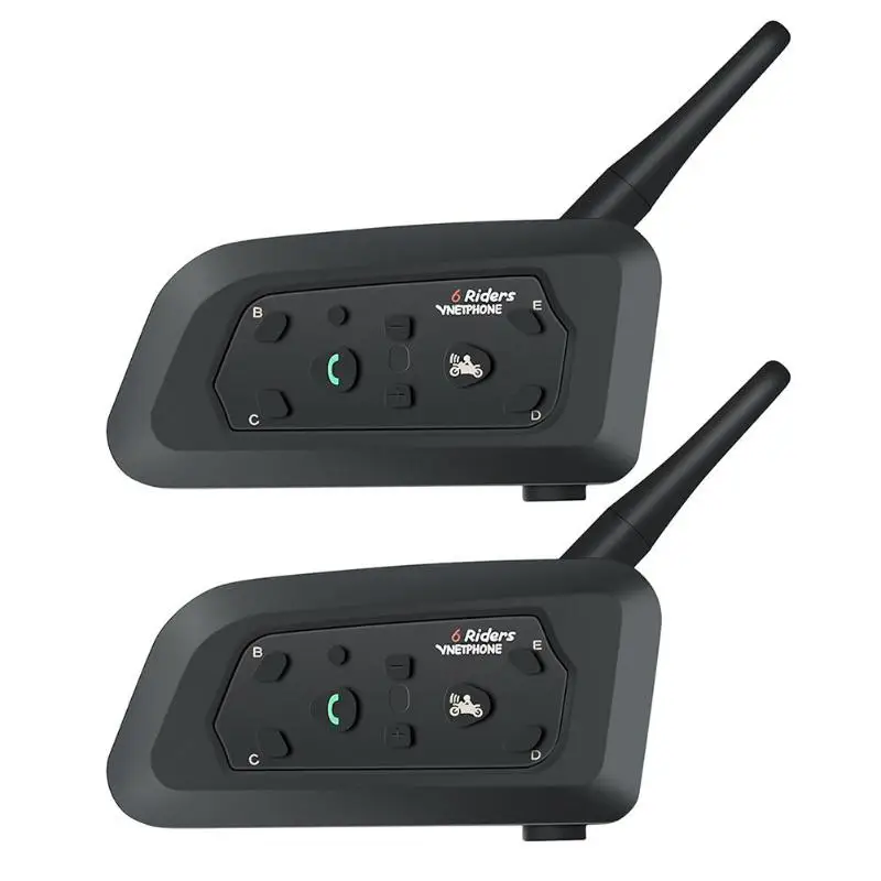 

2pcs1200M Motorcycle Bluetooth Helmet Headset Intercom 2riders Interphone BT Wireless Intercommunicator Headphone Speak GPS MP3