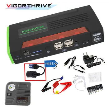 

Mini Emergency Car power bank Muti-function Portable battery charger jump starter Booster with pump External Rechargeable 12V