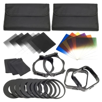 

1 set Filters + Ring Adapter FOR cokin p series LF142, 6pcs ND Filters + 6pcs Gradual Color Filter + 9pcs Ring Adapter