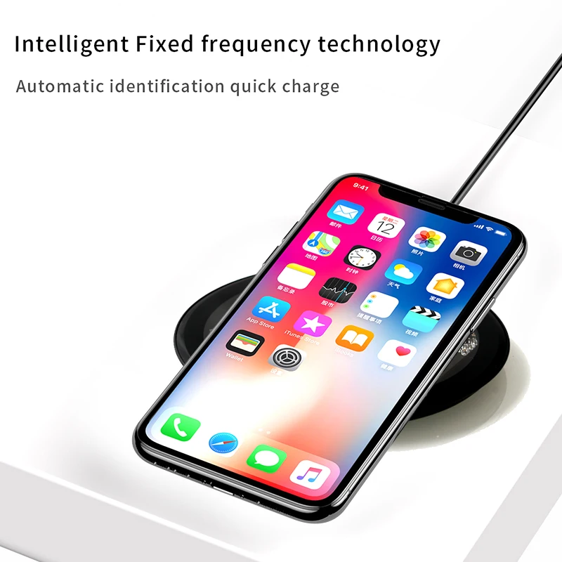 VEEAII 10 Вт Qi Беспроводное зарядное устройство для iPhone X Xr Xs Max стекло быстрая