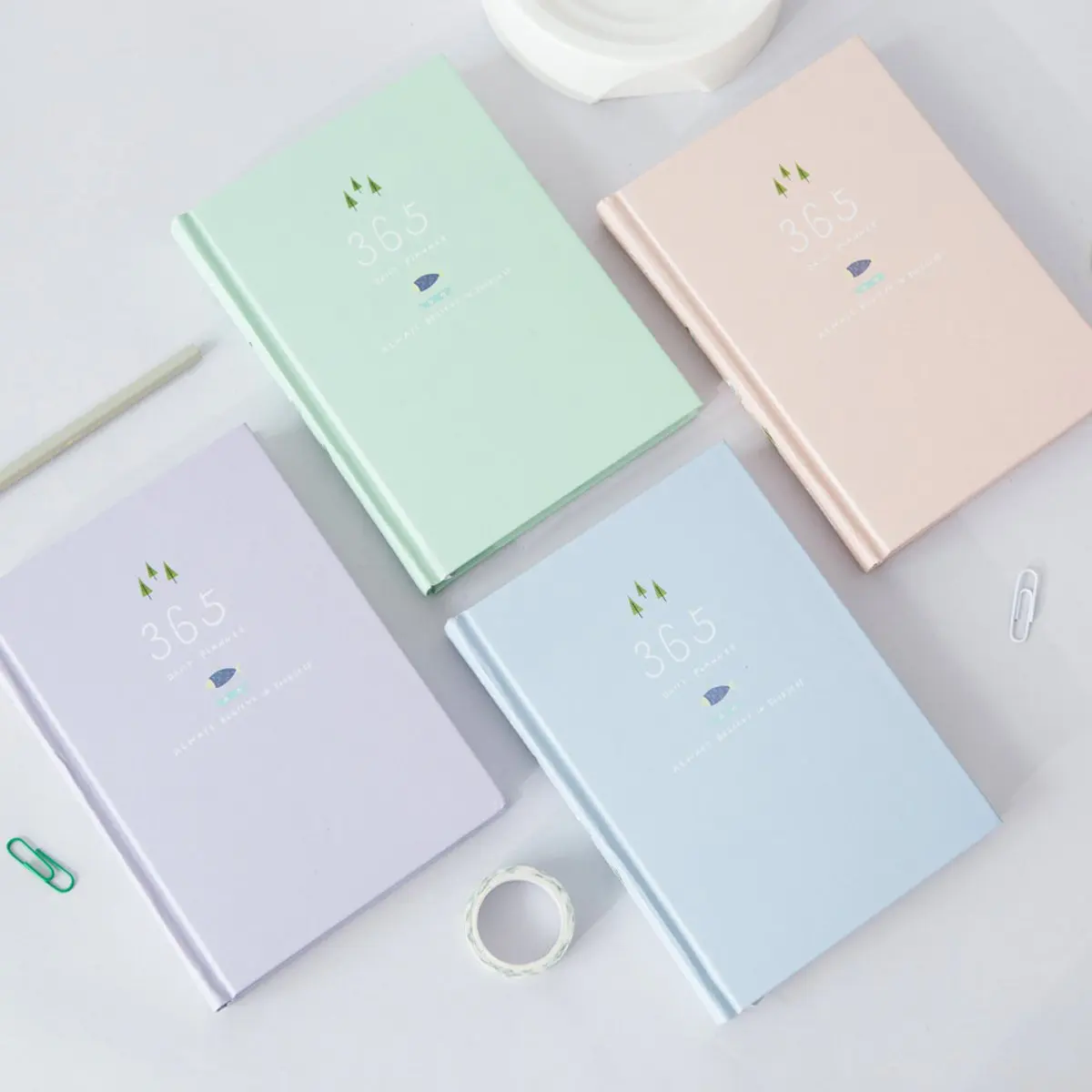 

A5 365 Days Colorful Schedule Notebook Hardcover Weekly Calendar Travel Planner Diary Journal Notepad Office School Supplies