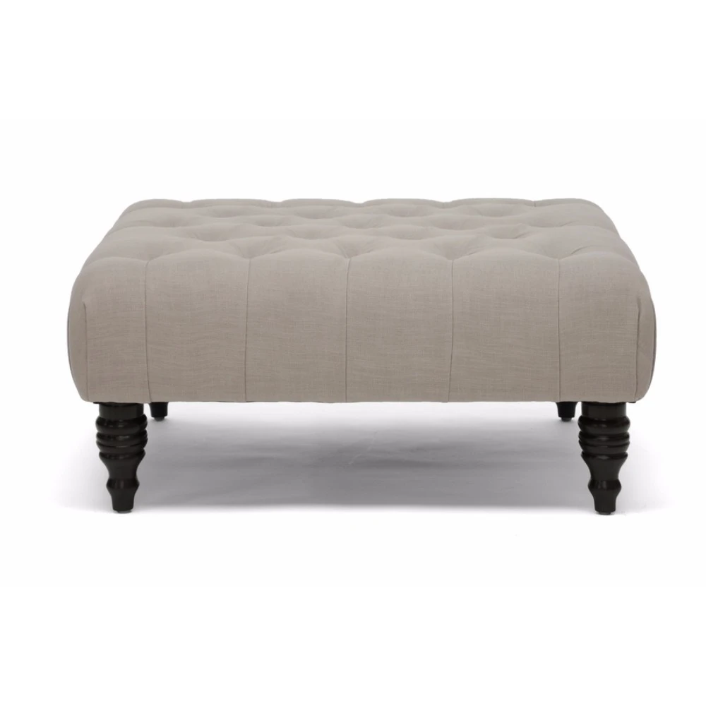 Baxton Studio Keswick Beige Linen Modern Tufted Ottoman | Мебель