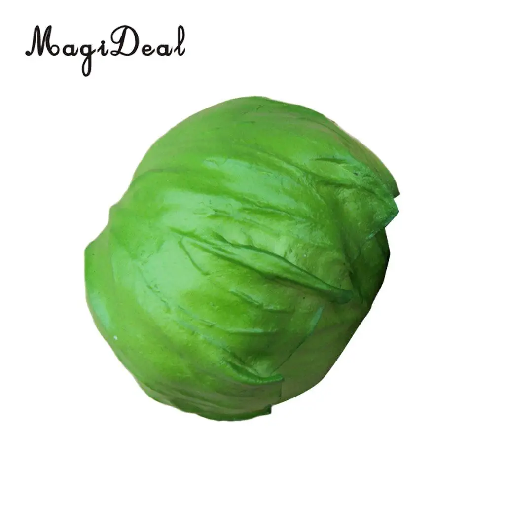 

MagiDeal Realistic Green Artificial Cabbage Model Fake Plant Imitation Fake Vegetable Store Cabinet Display Home Decoration