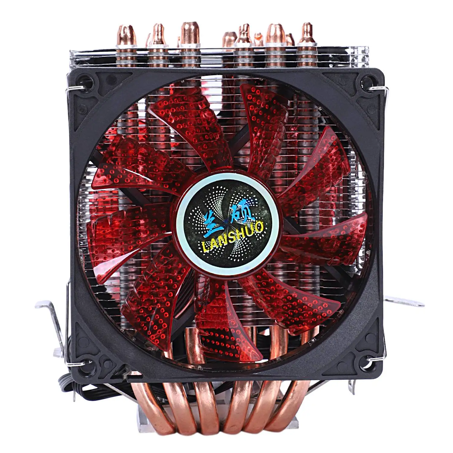 

Lanshuo 6 Heat Pipe 4 Wire With Light Three Fan Cpu Fan Radiator Cooler Heat Sink For Intel Lga 1155/1156/1366 Cooler Heat Sin
